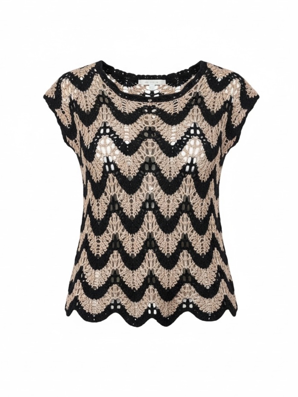 525 America Large Knit Short Sleeve Sweater